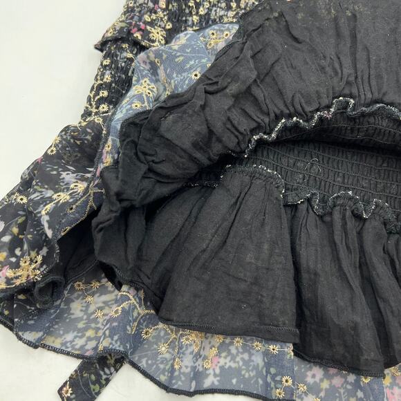 Katie J NYC Tween Evan Smocked Dress Black Floral - Picture 4 of 7